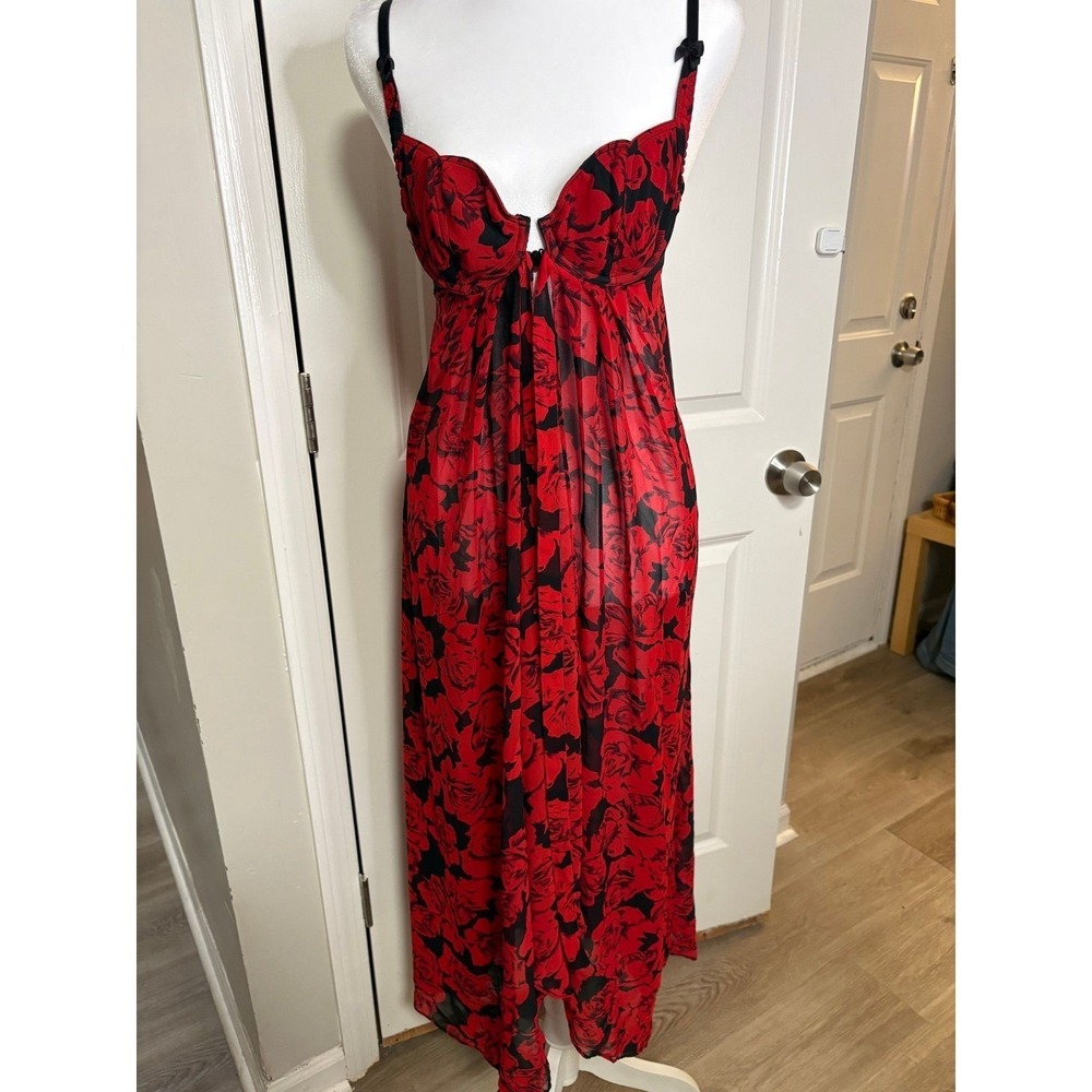 RARE 1999 Rose Victoria's Secret Sheer Maxi Size Small
